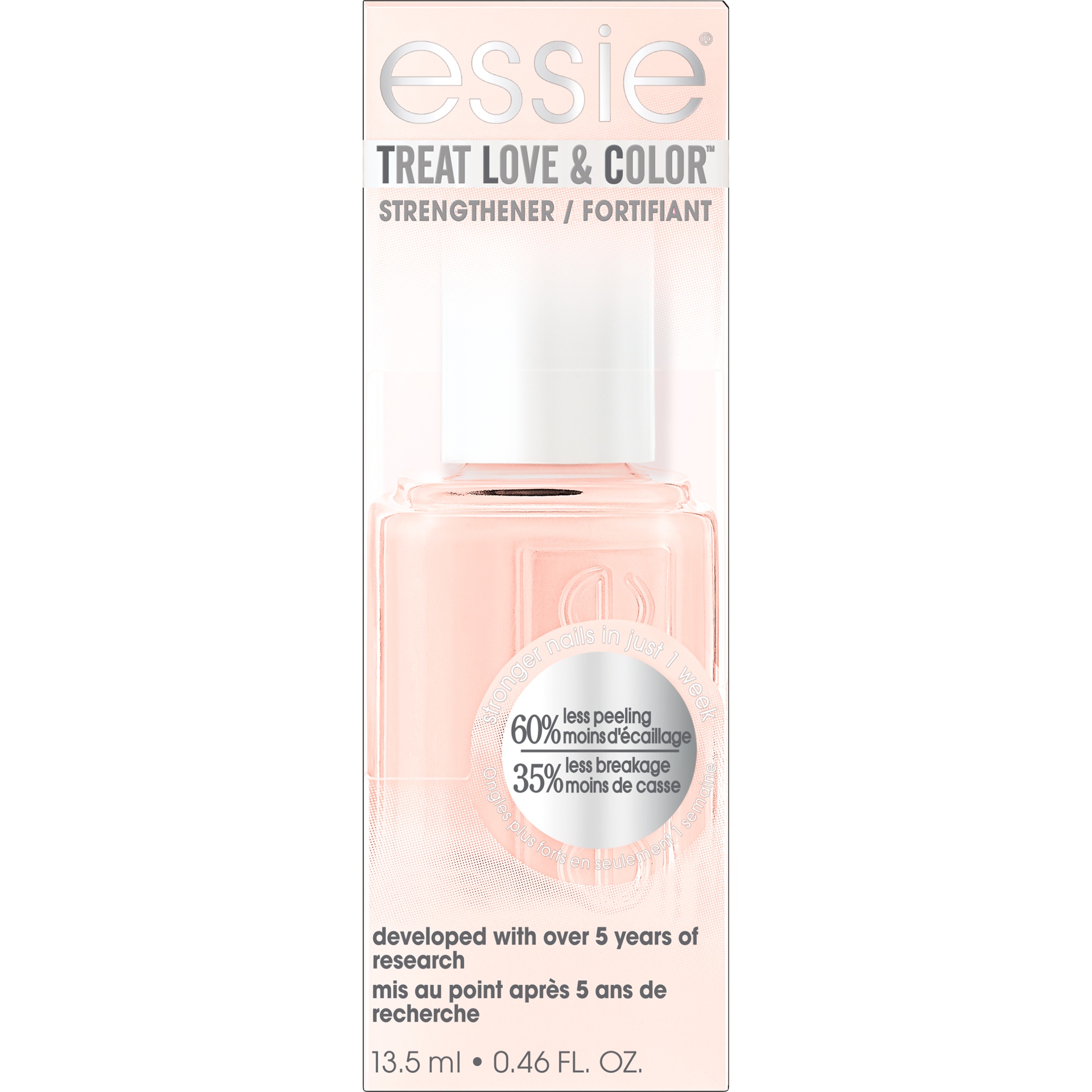 slide 2 of 2, essie Bare My Love Sheer Finish Treat Love Color Nail Polish Strengthener, 0.46 fl oz