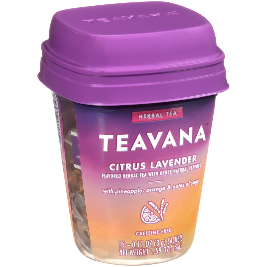 slide 2 of 7, Teavana Citrus Lavender Herbal Tea, 15 ct