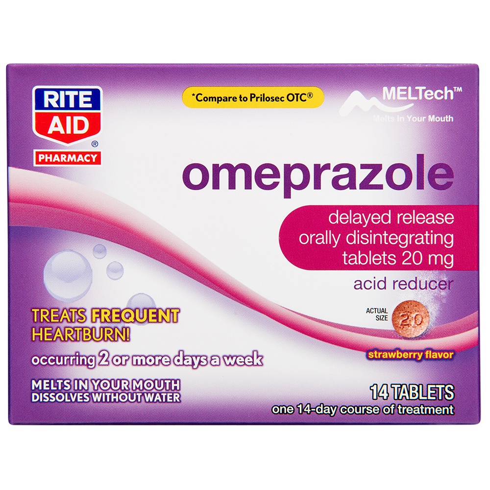 slide 1 of 4, Rite Aid Ra Omeprazole Odt, 14 ct