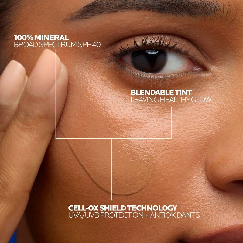 slide 2 of 8, La Roche-Posay Anthelios 40 Tinted Mineral Light-Fluid Sunscreen - 1.7 fl oz - Medium Deep, 1.7 fl oz