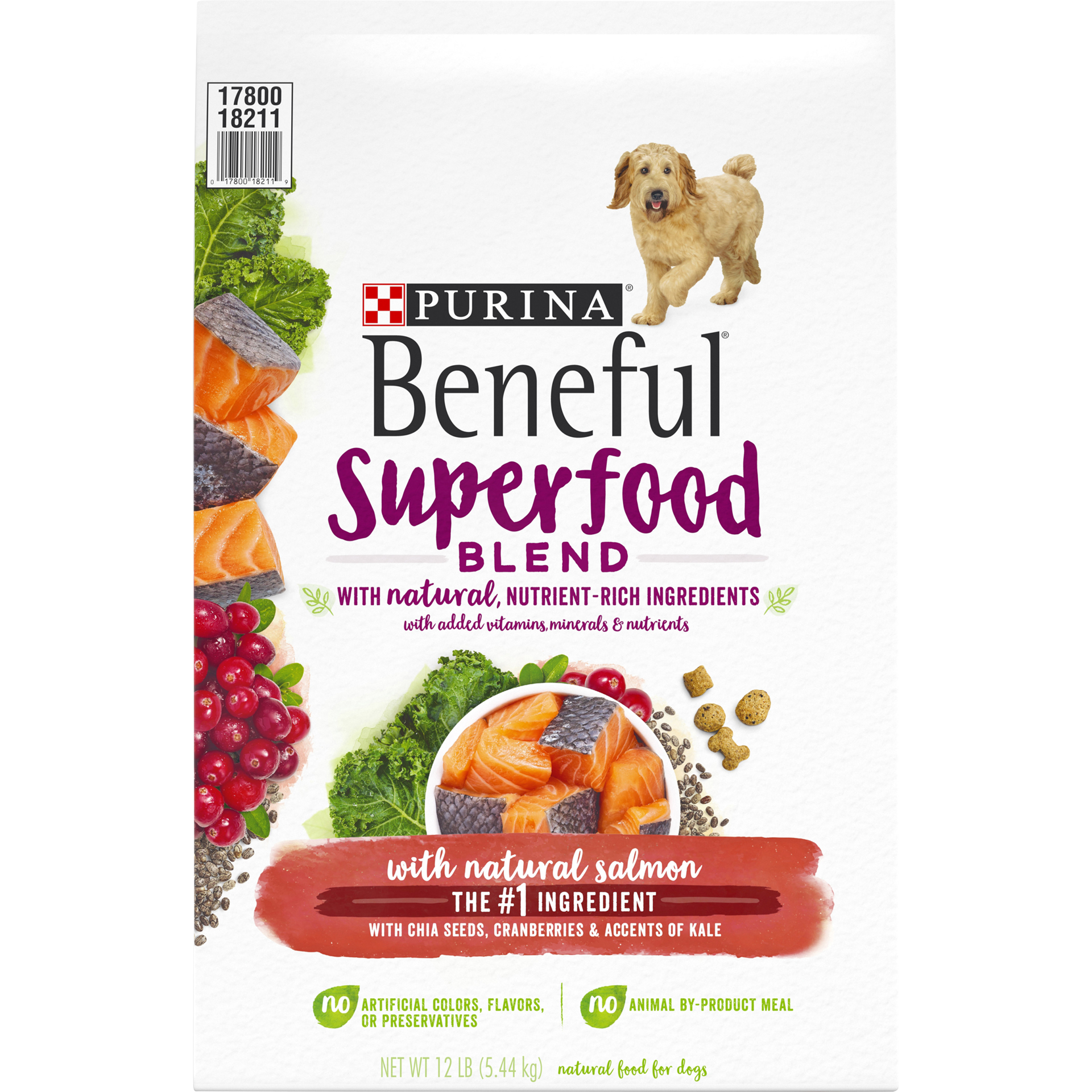 slide 1 of 2, Beneful Purina Beneful Superfood Blend with Salmon Dry Dog Food - 12lbs, 12 lb