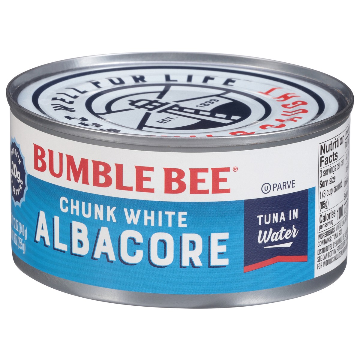 slide 9 of 9, Bumble Bee Albacore Tuna Chunk White In Water, 12 oz