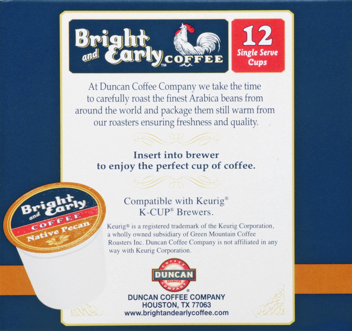 slide 4 of 11, Bright & Early Single Serve Cups Medium Roast Native Pecan Coffee 12 ea, 12 ct