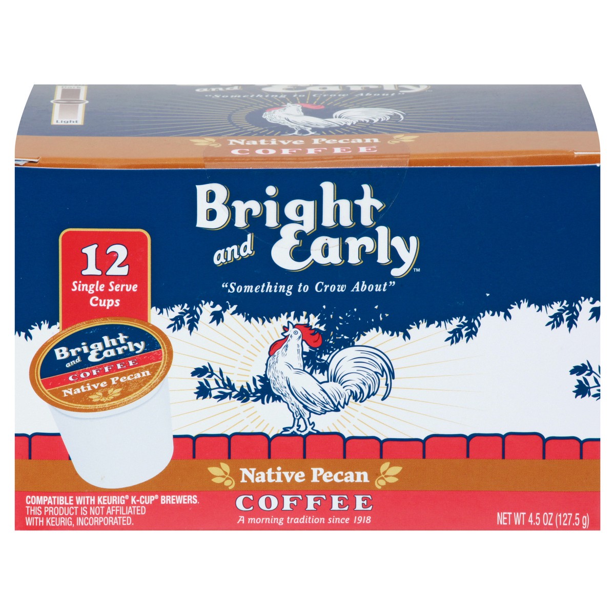 slide 1 of 11, Bright & Early Single Serve Cups Medium Roast Native Pecan Coffee 12 ea, 12 ct