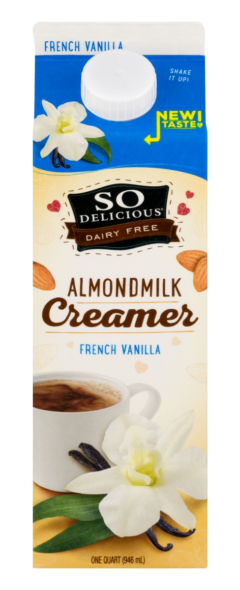 slide 1 of 8, So Delicious Dairy Free French Vanilla Almond Milk Creamer, 32 oz