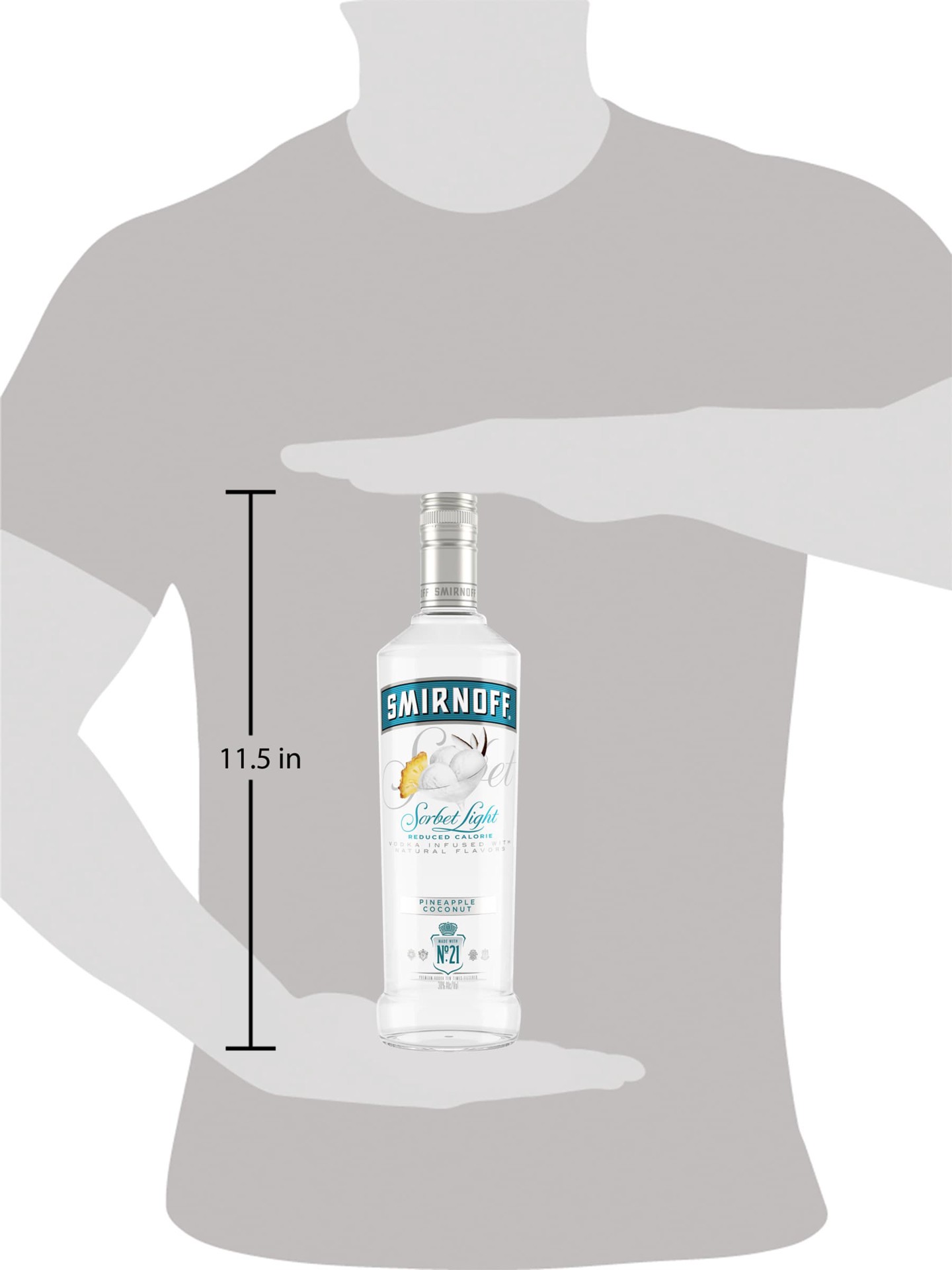 slide 4 of 5, Smirnoff Sorbet Light Pineapple Coconut Vodka, 750 ml