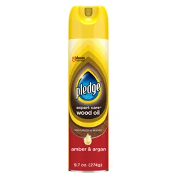 Pledge Wood Oil, Expert Care™, Aerosol, Amber &amp; Argan Scent, 9.7 oz.