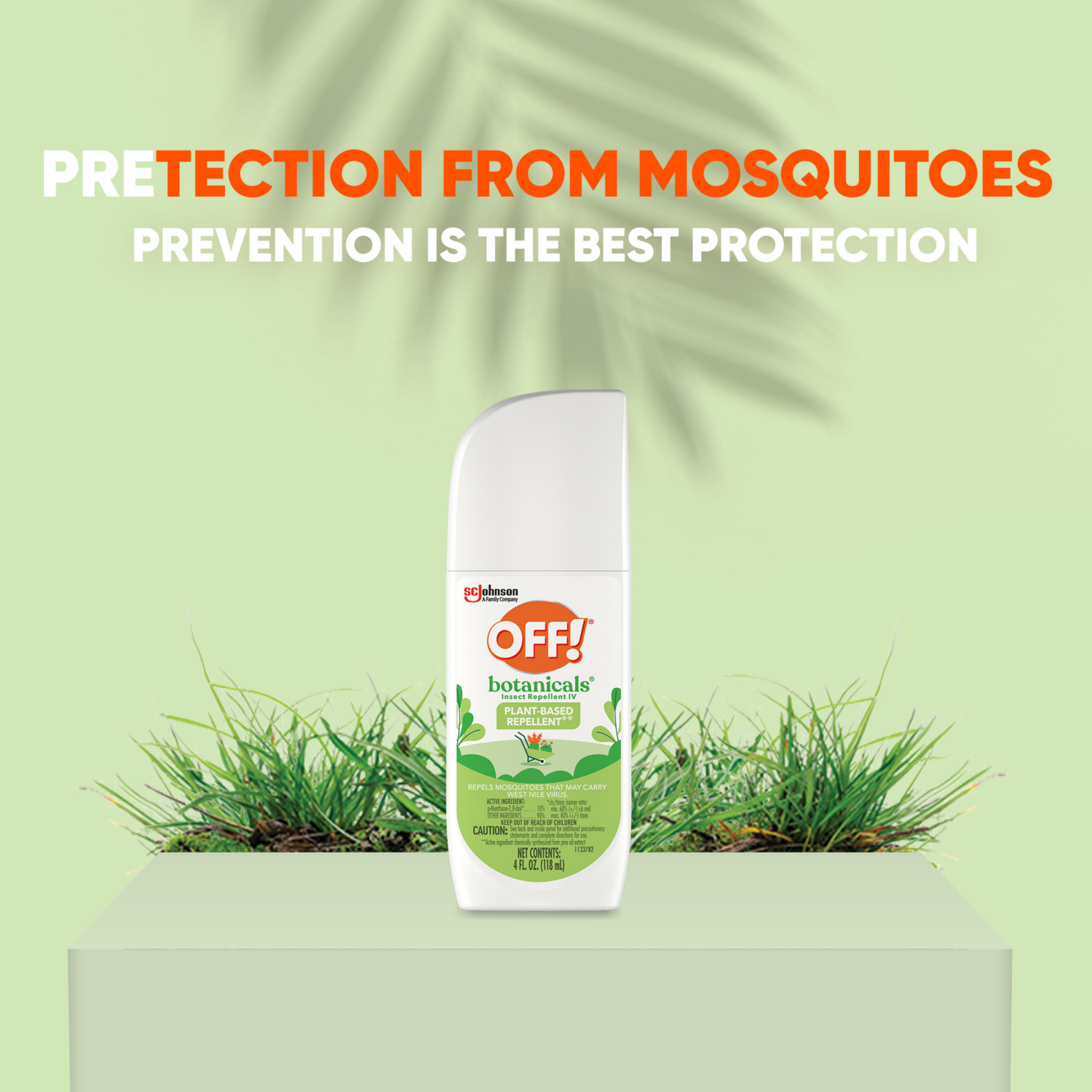 slide 4 of 8, OFF! Botanicals Insect Repellent IV, Mosquito Repellent Spritz Lasts Up to 2 Hours, 4 oz, 4 fl oz