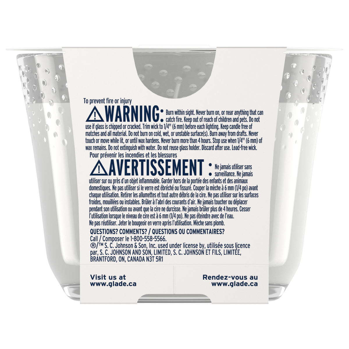 slide 20 of 29, Glade Candle Alluring Sheer Vanilla Embrace Scent, 3-Wick, 6.8 oz (193 g), 1 Count, Fragrance Infused with Essential Oils, Notes of Vanilla Blossom, White Orchid, Sandalwood, Lead-Free Wick Scented Candles, 6.8 oz