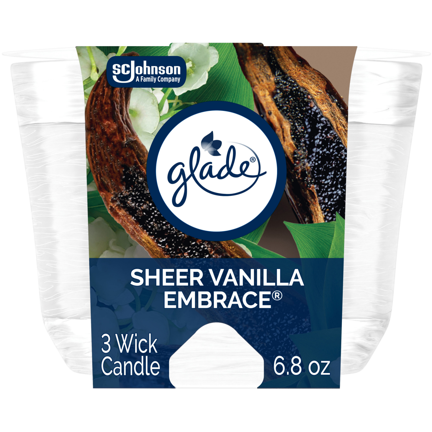 slide 1 of 5, Glade 3 Wick Alluring Sheer Vanilla Embrace Candle 1 ea, 1 ct