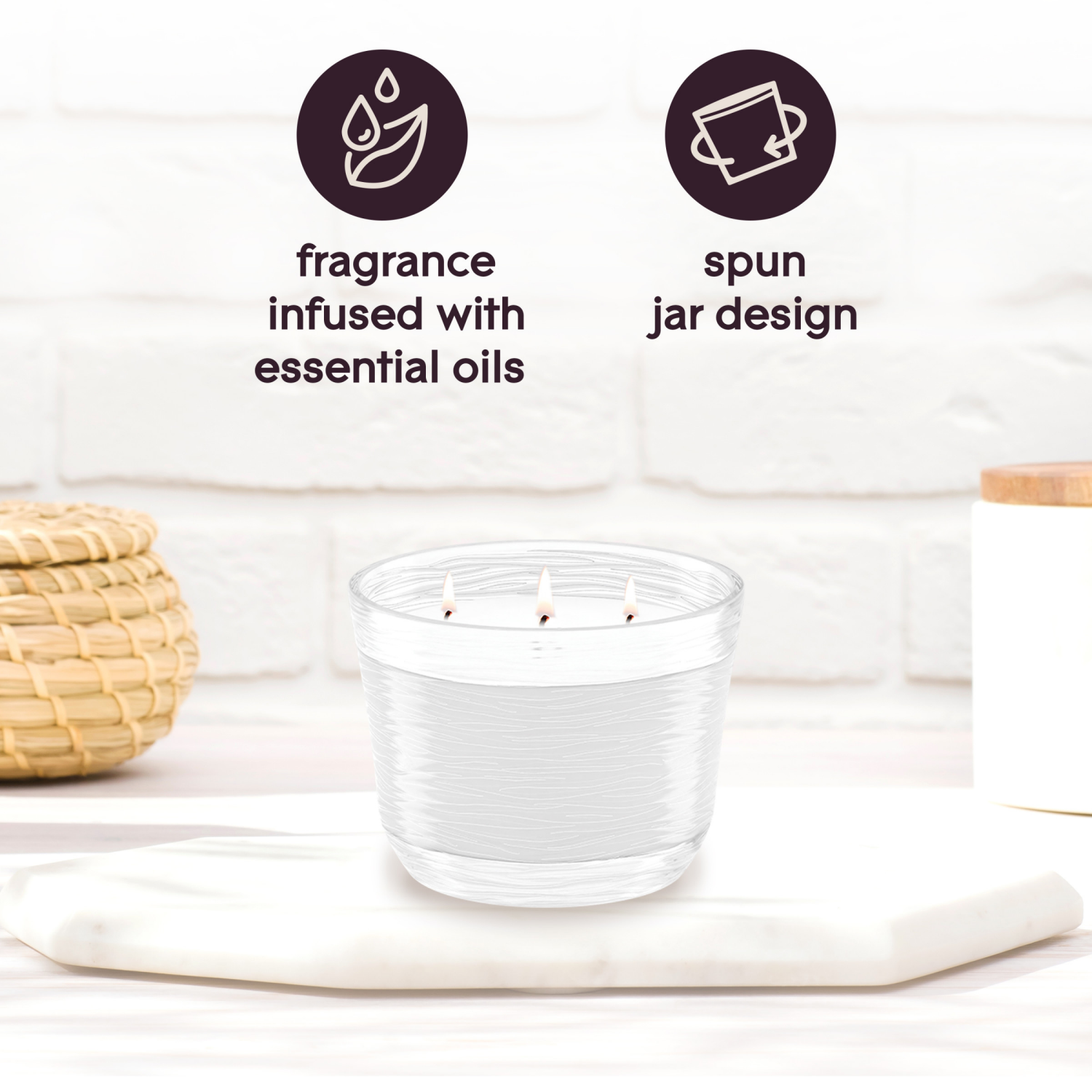 slide 5 of 5, Glade 3 Wick Alluring Sheer Vanilla Embrace Candle 1 ea, 1 ct