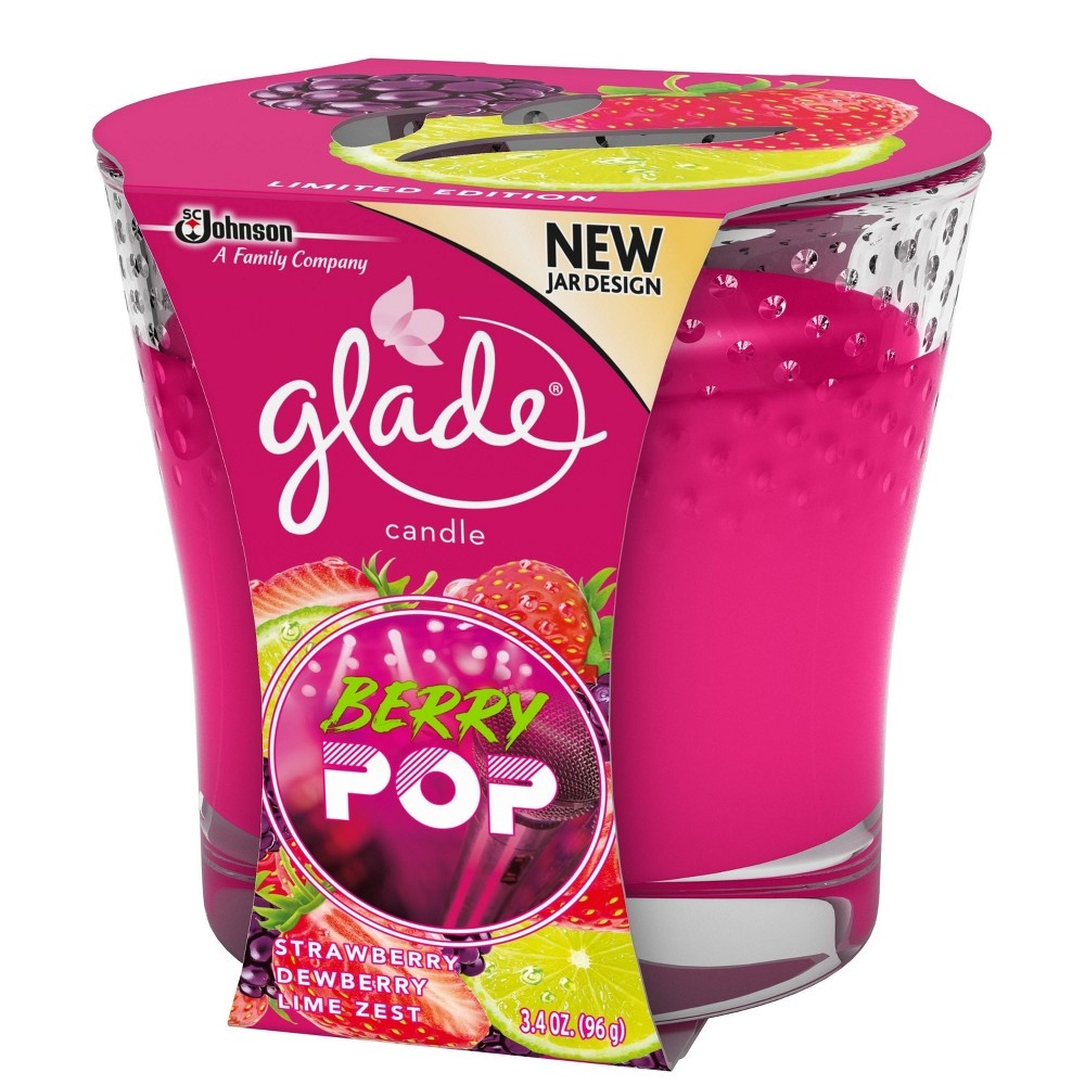 slide 2 of 6, Glade Berry Pop Jar Candle, 3.4 oz