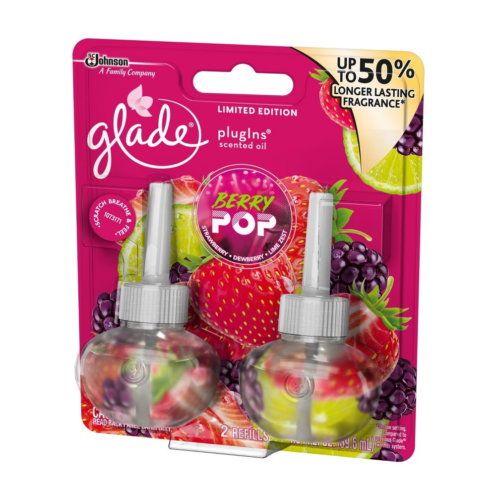 slide 4 of 4, Glade Berry Pop PlugIns Scented Oils Refills, 2 ct