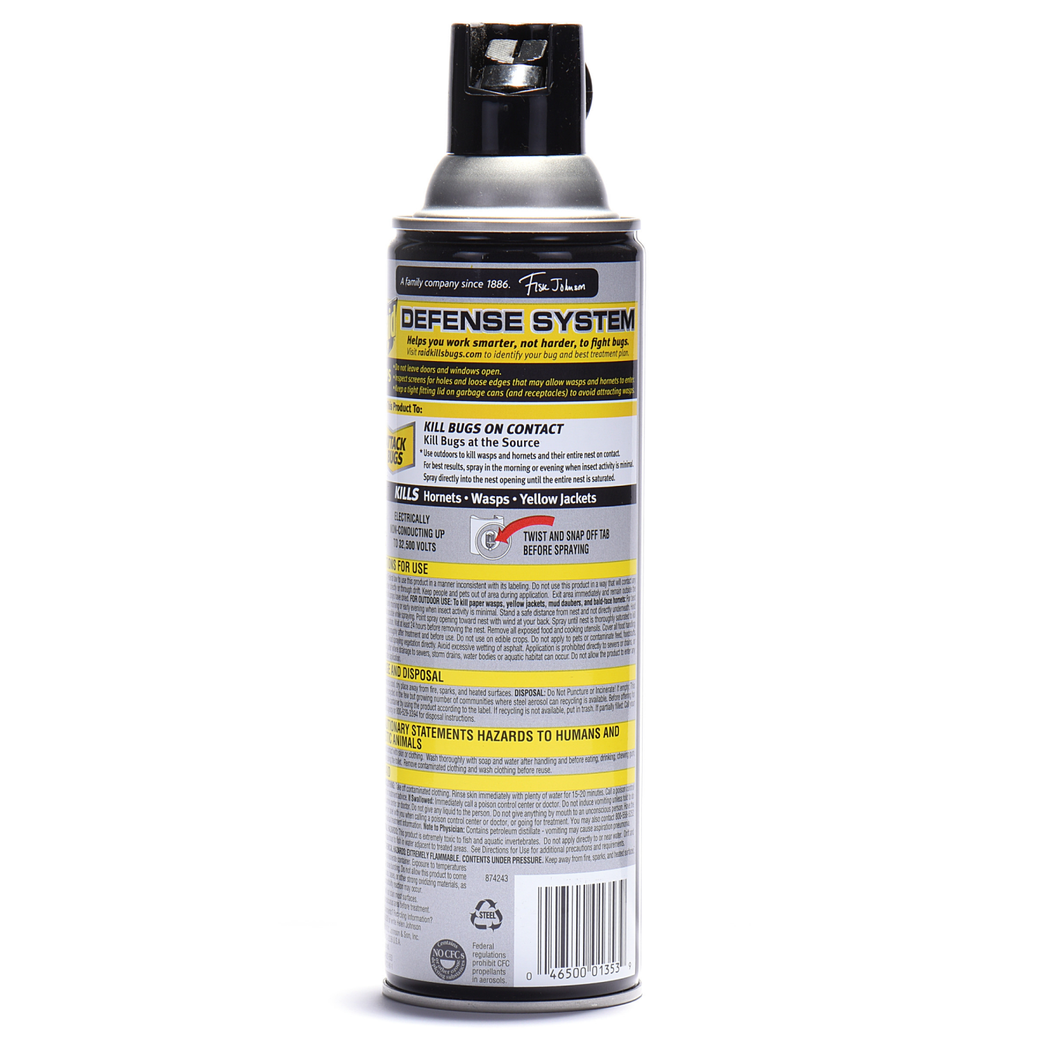 slide 2 of 8, SC Johnson Raid Wasp & Hornet Insect Killer 33, Insect Spray for Stinging Bugs & Their Nests, 14 oz, 2 ct; 14 oz
