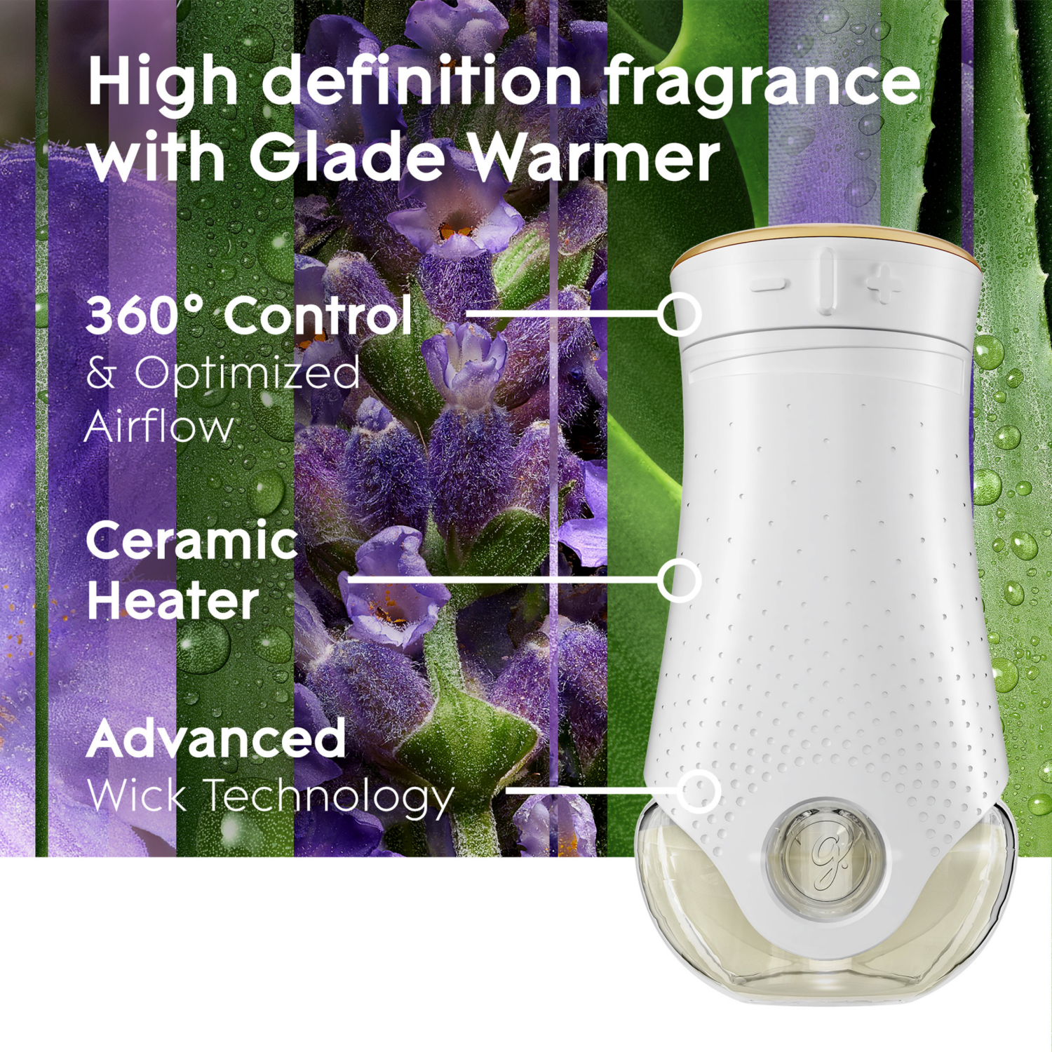 slide 2 of 7, Glade PlugIns Refills Tranquil Lavender & Aloe Scented Oil 5 - 0.67 fl oz (19.8 ml) Refills, 5 ct