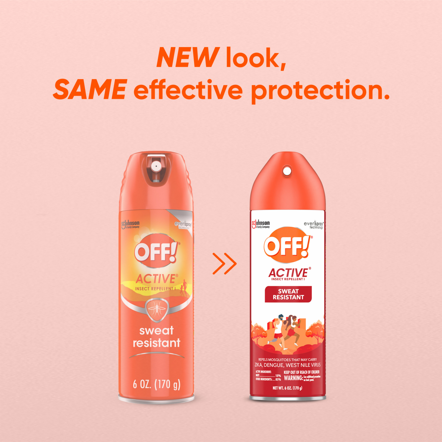 slide 8 of 8, OFF! Active Insect Repellent I, Sweat Resistant Mosquito Spray with DEET, 6 oz, 6 oz