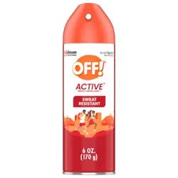 OFF! Active Insect Repellent I, Sweat Resistant Mosquito Spray with DEET, 6 oz