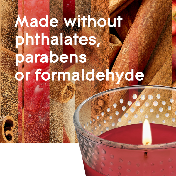 slide 23 of 29, Glade Scented Oil Jar Candle, Apple Cinnamon, Wax Infused With Essential Oils, 6.8 oz