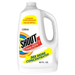 Shout Triple-Acting Refill, Laundry Stain Remover, 60 Ounce