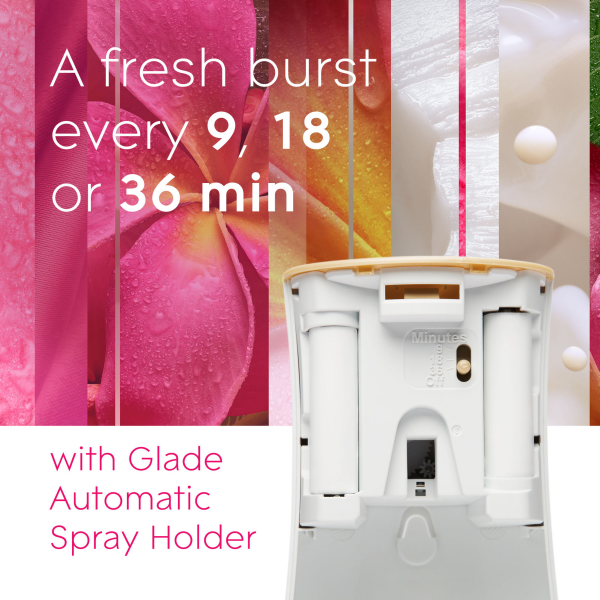 slide 14 of 29, Glade Automatic Spray Refill, Air Freshener, Exotic Tropical Blossoms, 2 Refills, 2 x 6.2 oz, 12.4 oz