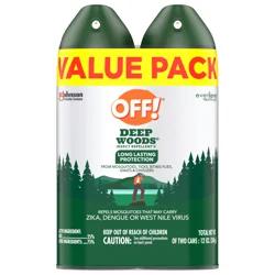 OFF! Deep Woods Insect Repellent V, Up to 8 Hours of Mosquito Protection, 6 oz, 2 Count