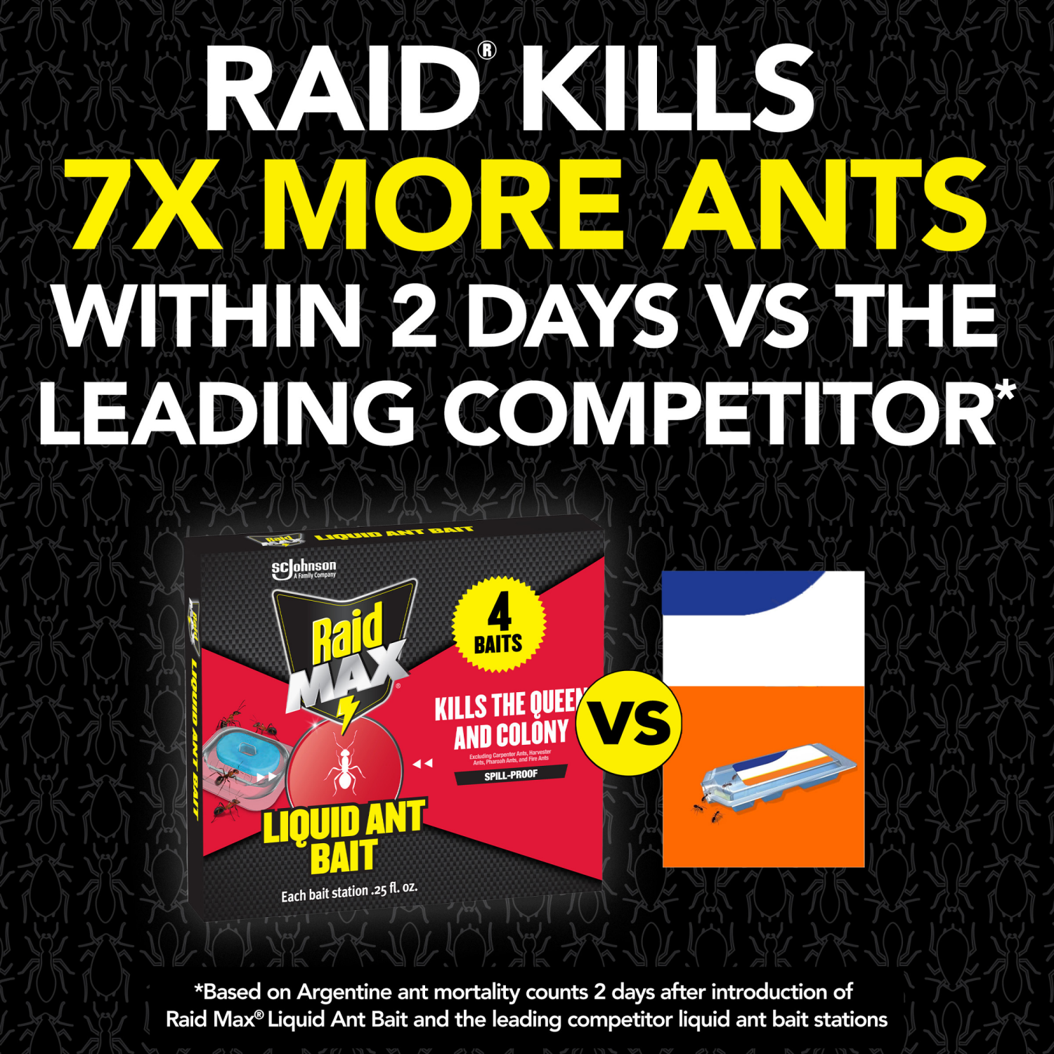 slide 4 of 8, Raid Liquid Ant Bait Stations, Pre-filled Queen & Ant Colony Killer for Home, 8 Count, 8 ct
