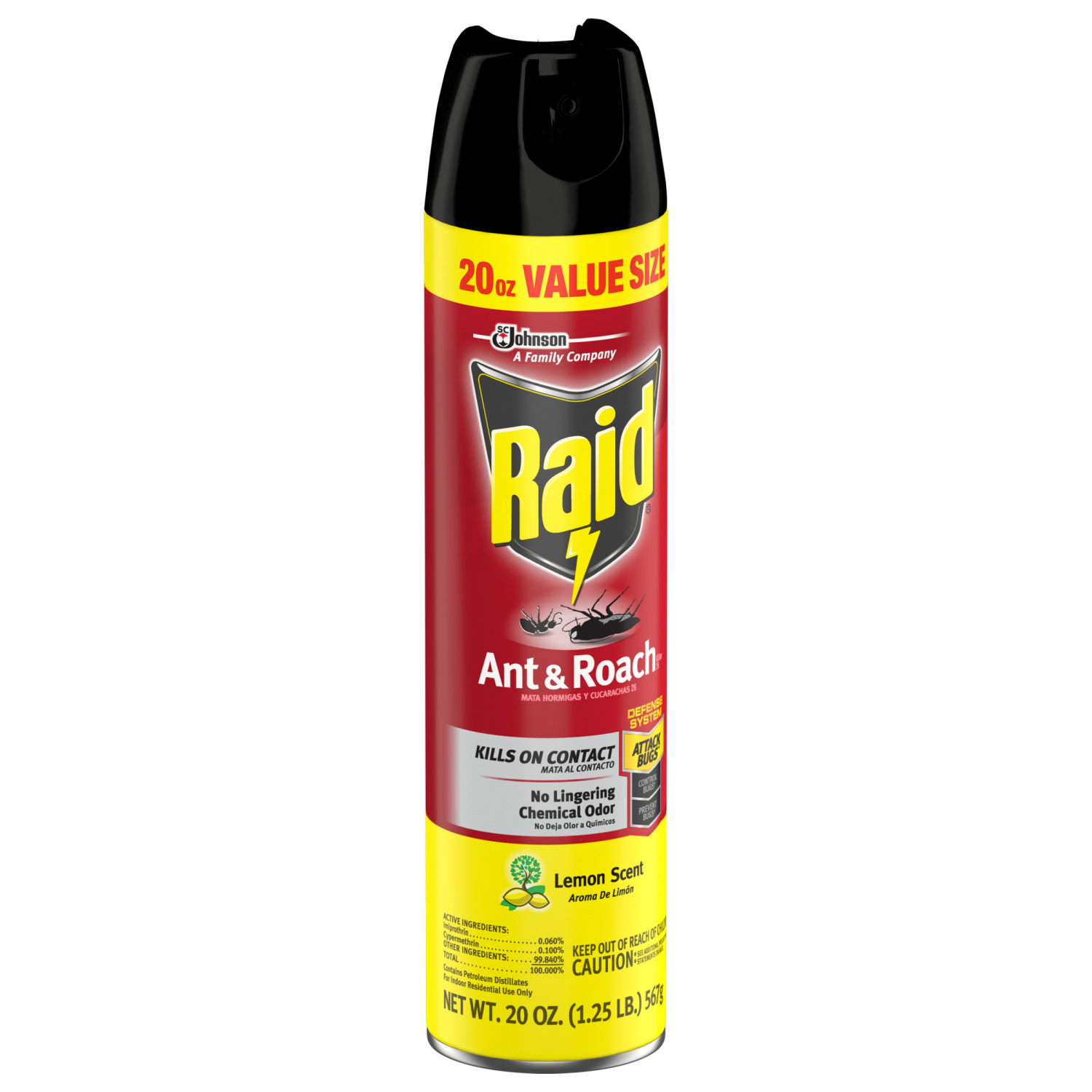 slide 5 of 8, Raid Defend Lemon Scent Ant & Roach Killer 20 oz, 20 oz