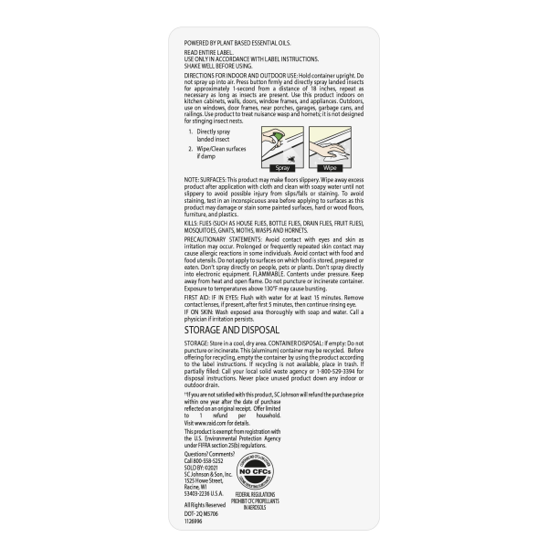 slide 12 of 29, Raid Essentials Fly, Gnat & Mosquito Killer 28, In & Outdoor Flying Insect Spray, 10 oz, 10 oz