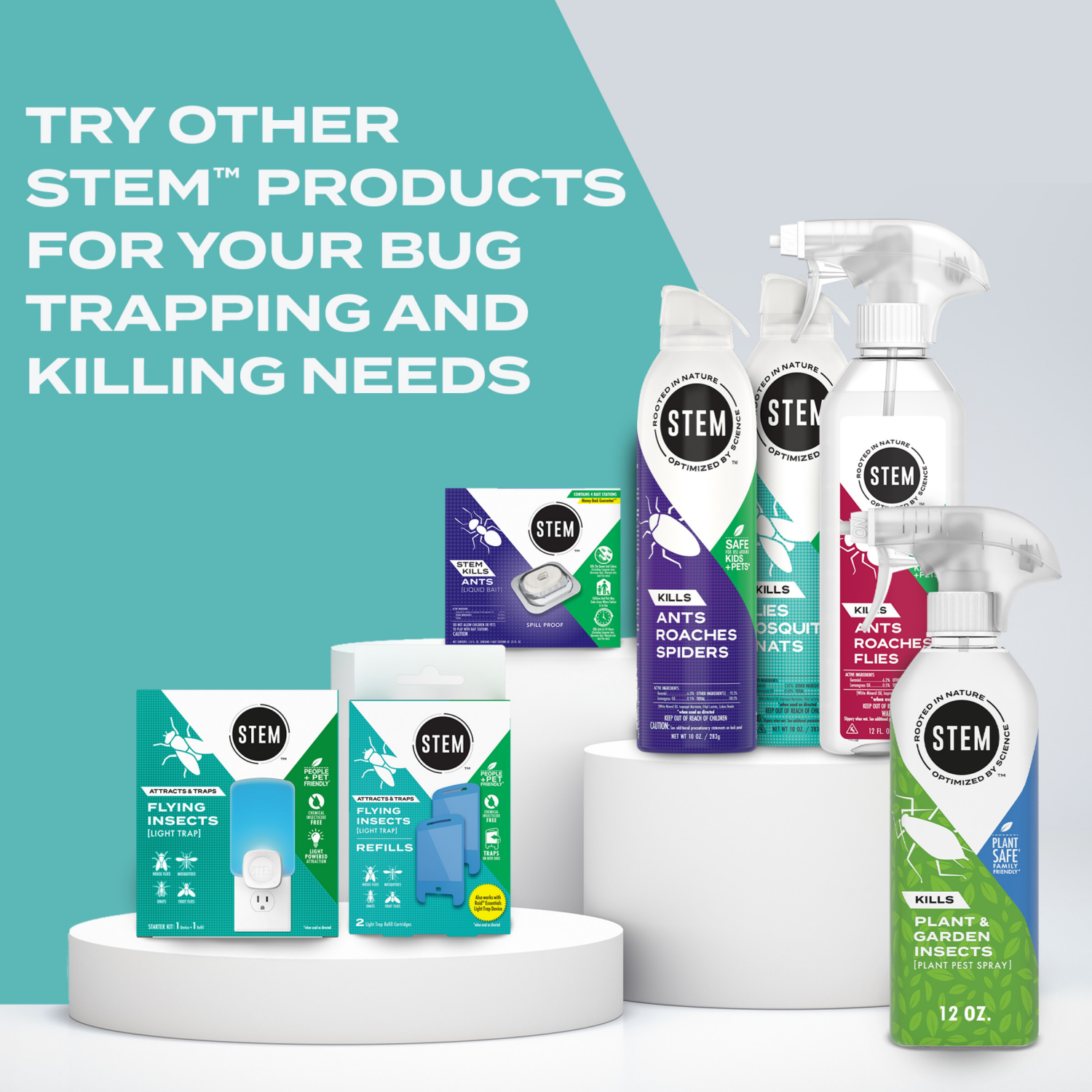 slide 7 of 8, STEM Kills Flies, Mosquitoes & Gnats, Plant-based Active Ingredient Insect Killer, 10 oz, 10 oz