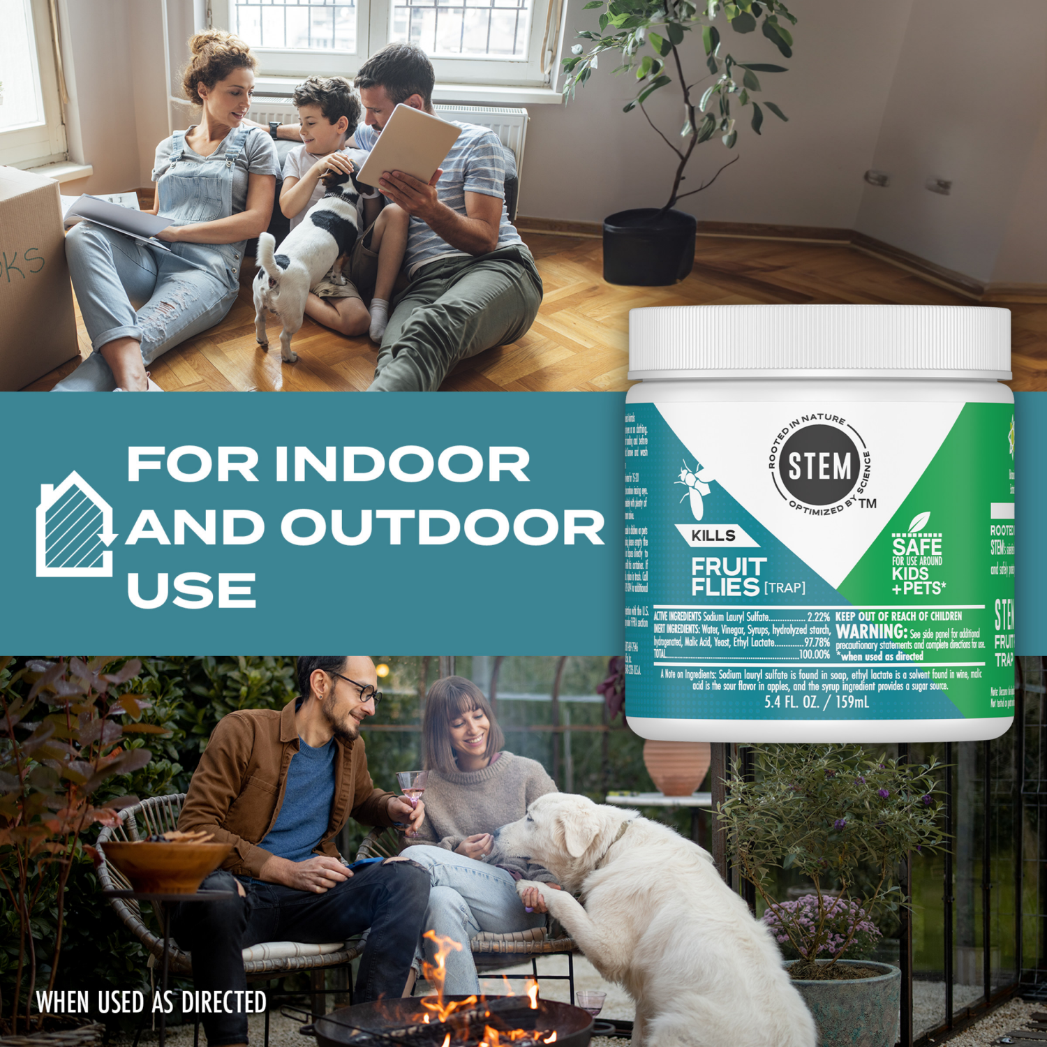 slide 8 of 8, Stem Fruit Fly Trap 5.4 fl oz, 5.4 oz