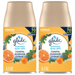 Glade Value Pack Coastal Sunshine Citrus Automatic Spray Refill 2 - 6.2 oz Cans