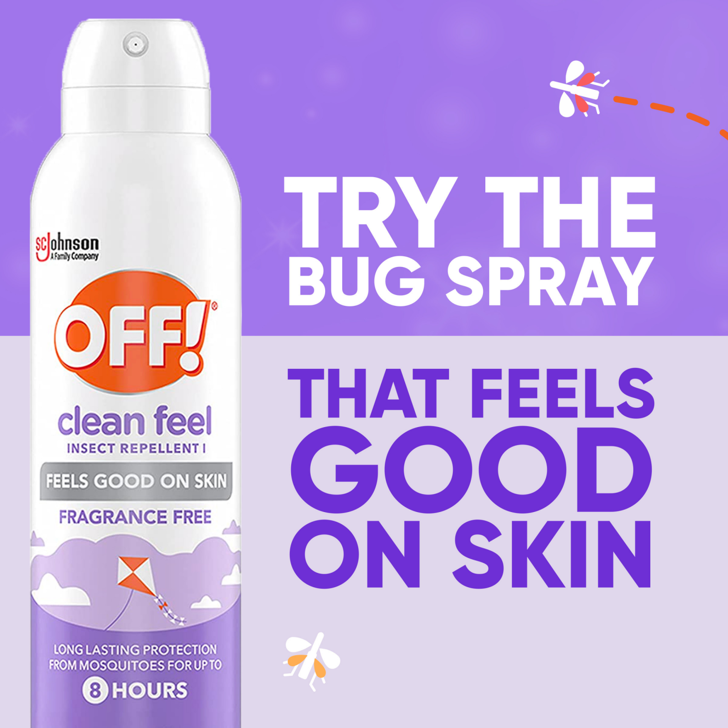 slide 6 of 8, OFF! Clean Feel Picaridin Mosquito Repellent, Everyday Aerosol Bug Spray, 5 oz, 5 oz