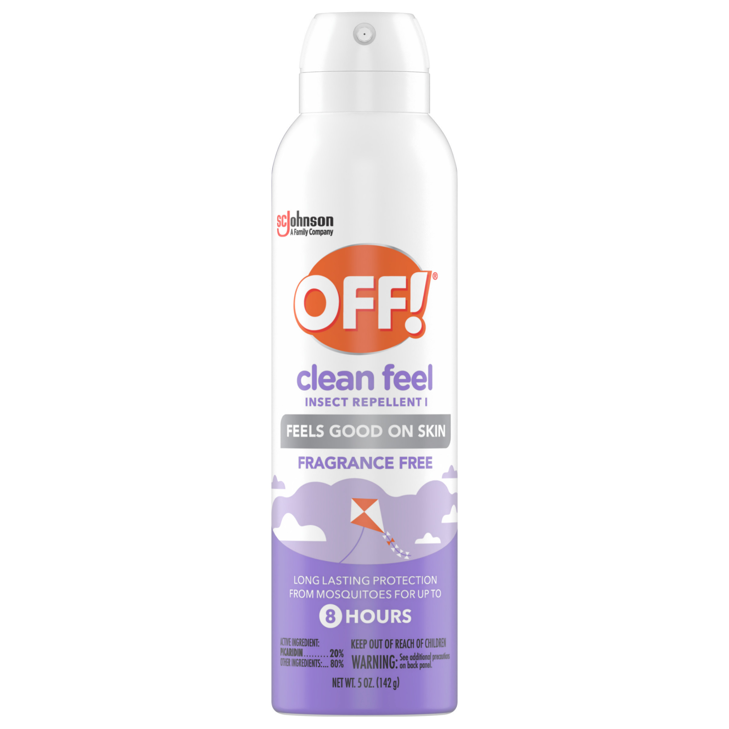 slide 1 of 8, OFF! Clean Feel Picaridin Mosquito Repellent, Everyday Aerosol Bug Spray, 5 oz, 5 oz