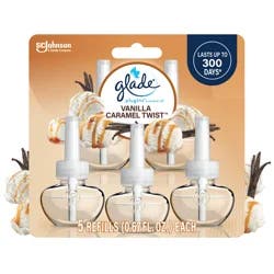 Glade PlugIns Vanilla Caramel Twist Scented Oil Refills 5 - 0.67 fl oz Refills