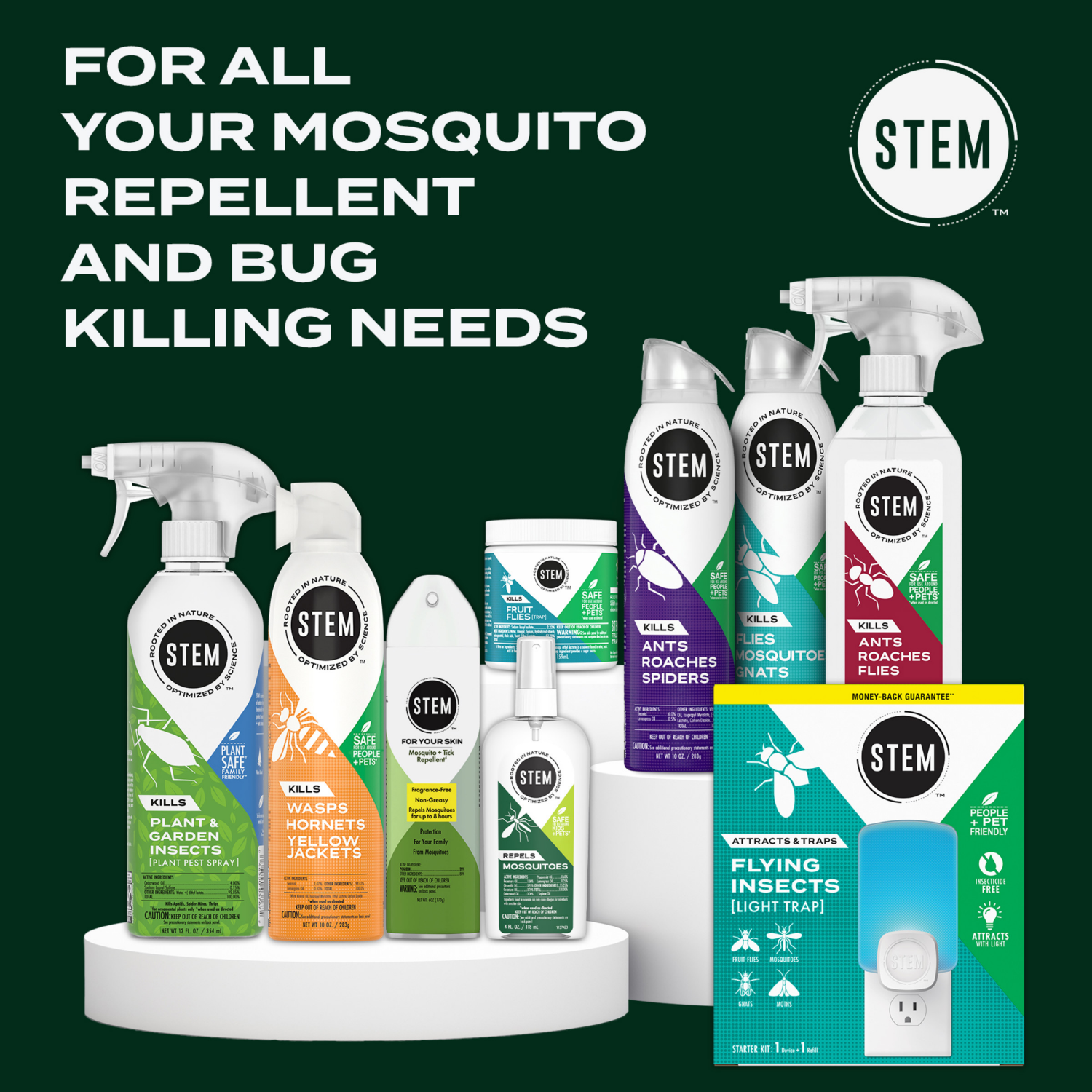 slide 7 of 8, STEM Kills Ants, Roaches and Spiders: Plant-Based In and Outdoor Bug Spray, 10 fl oz, 1 ct, 10 oz