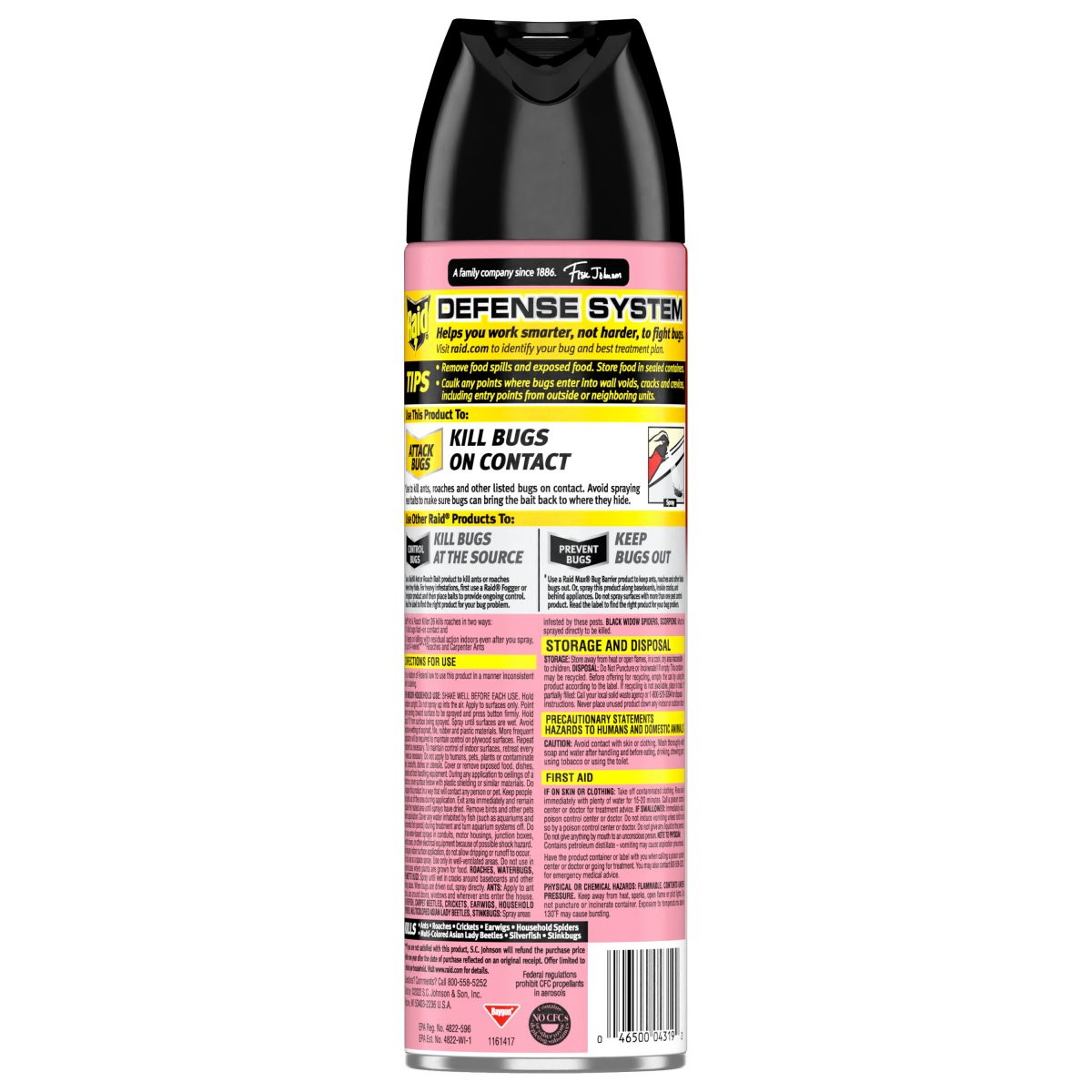 slide 7 of 8, Raid Ant & Roach Indoor Bug Spray, Water-Based Aerosol Insecticide for home, 17.5 oz, 17.50 oz
