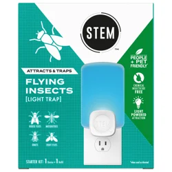 STEM Light Trap, Attracts and Traps Flying Insects, Emits Soft Blue Light1 Light Trap & 2 Cartridges
