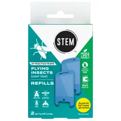 STEM Light Trap Refills, Attracts and Traps Flying Insects, [Includes 2 Refills]
