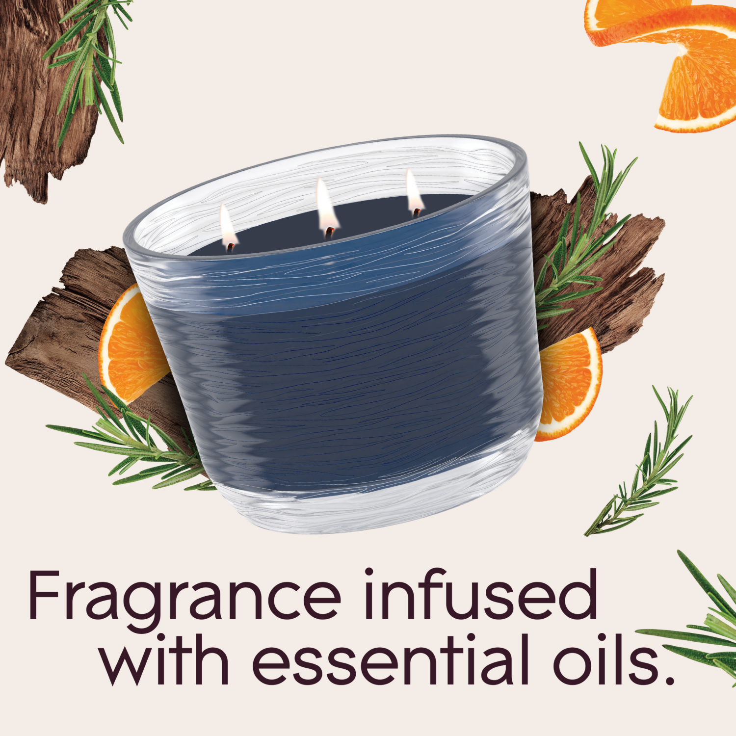 slide 4 of 8, Glade 3-Wick Candle, Smooth Bourbon & Oak, 6.8 Oz, 1 Count, 6.80 oz