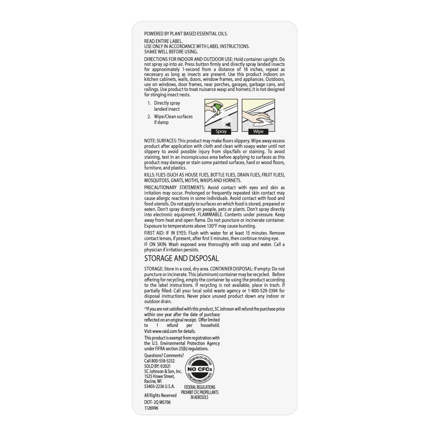 slide 4 of 8, Raid Essentials Fly, Gnat & Mosquito Killer 28, Insect Spray with Essential Oils, 10 oz, 10 oz