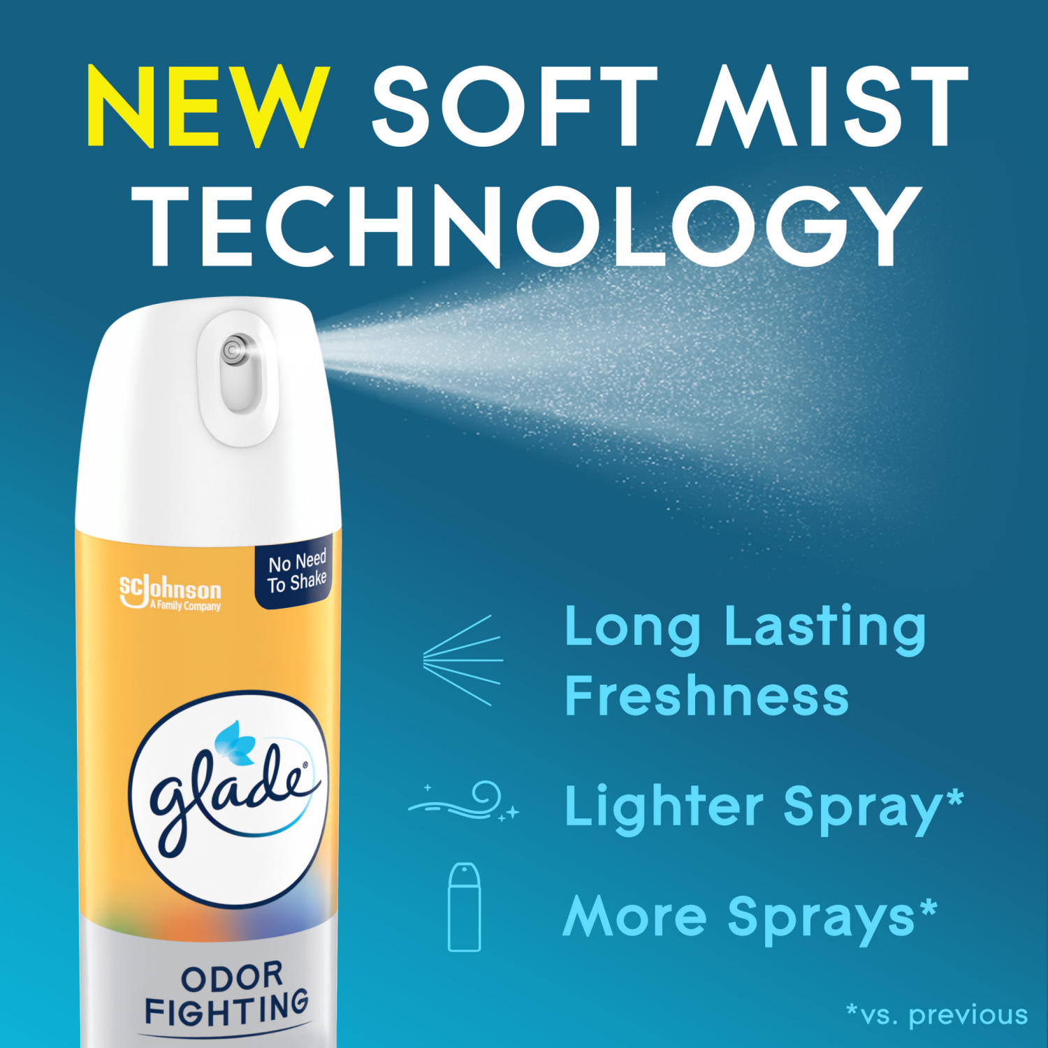 slide 4 of 8, Glade Odor Fighting Soft Mist Air Freshener Room Spray, Coastal Sunshine Citrus, 8.0oz, 1pk, 8 oz