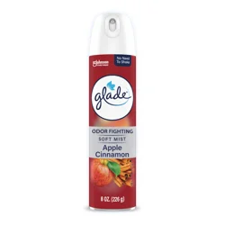 Glade Odor Fighting Soft Mist Air Freshener Room Spray, Apple Cinnamon, 8.0oz, 1pk