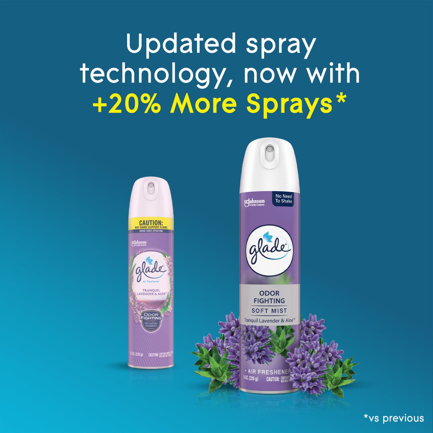 slide 5 of 8, Glade Odor Fighting Soft Mist Air Freshener Room Spray, Tranquil Lavender & Aloe, 8.0oz, 1pk, 8 oz