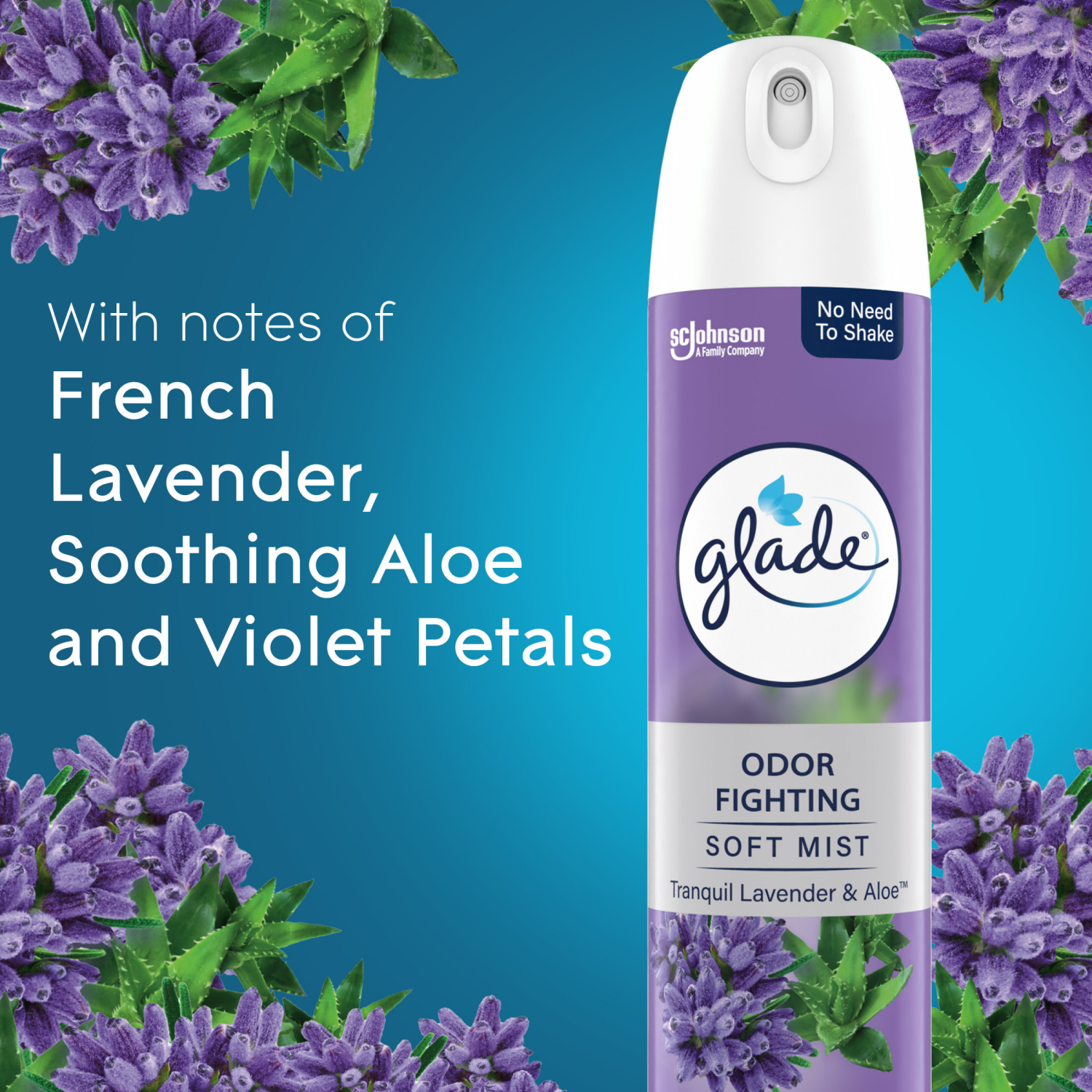 slide 8 of 8, Glade Odor Fighting Soft Mist Air Freshener Room Spray, Tranquil Lavender & Aloe, 8.0oz, 1pk, 8 oz