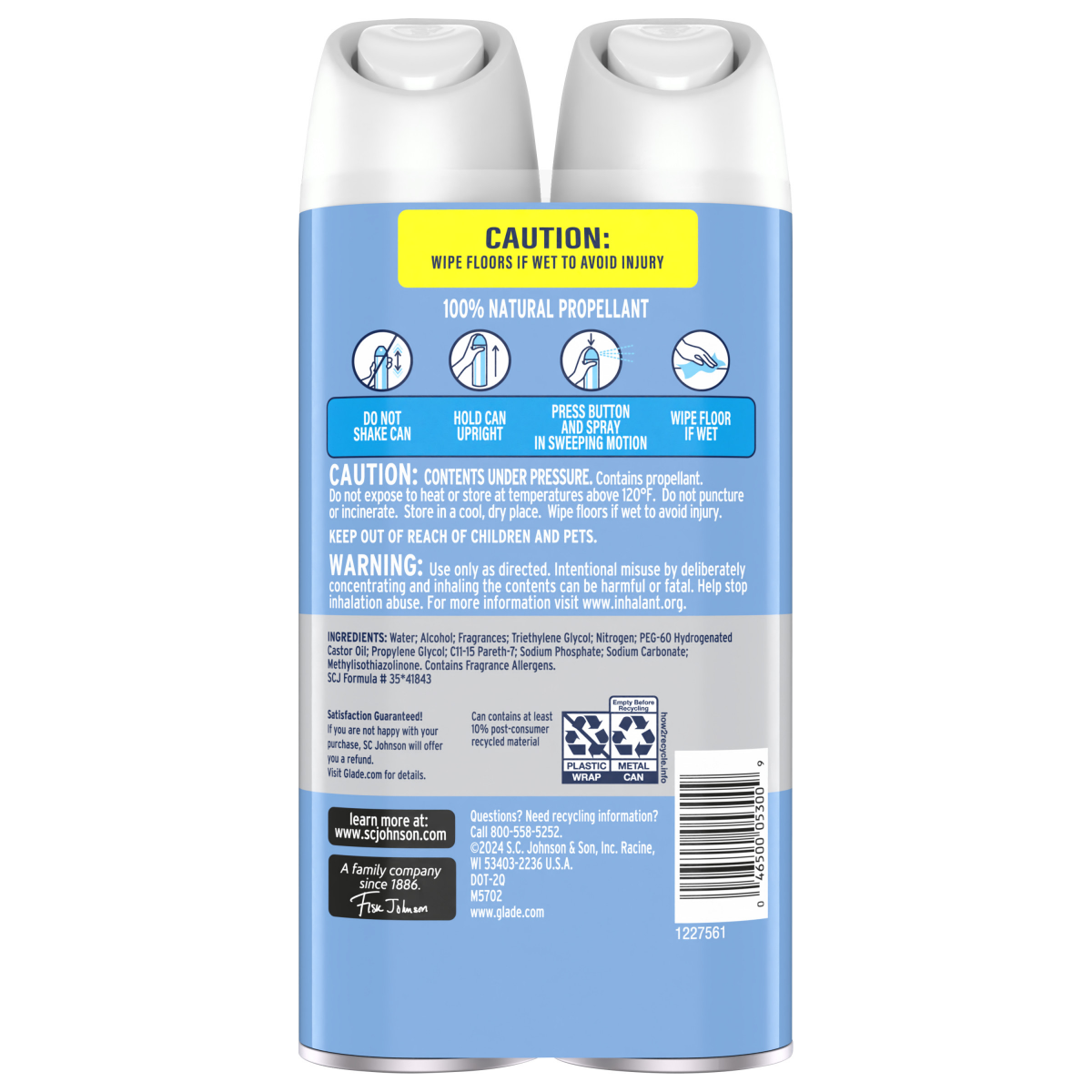 slide 6 of 8, Glade Odor Fighting Soft Mist Air Freshener Room Spray, Clean Linen, 16.0oz, 2pk, 16 oz