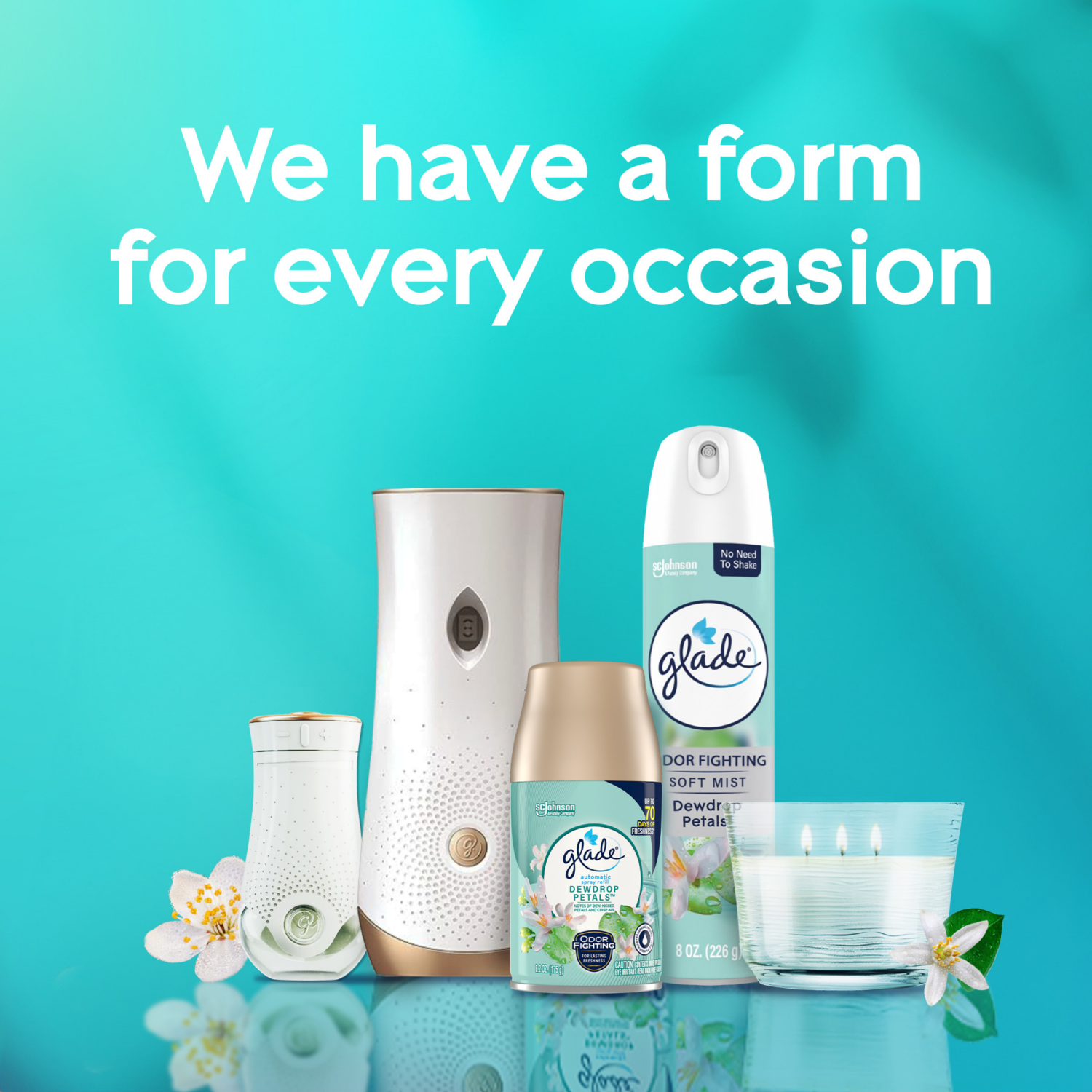 slide 4 of 5, Glade Automatic Spray Air Freshener Refill, Dewdrop Petals, 6.2oz 1pk, 6.2 oz, 1 ct