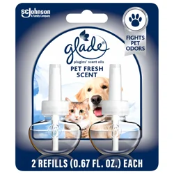 Glade Plug-ins Scented Oil Refills Pet Fresh Scent - 2-.67 Oz. - 2-.67FZ