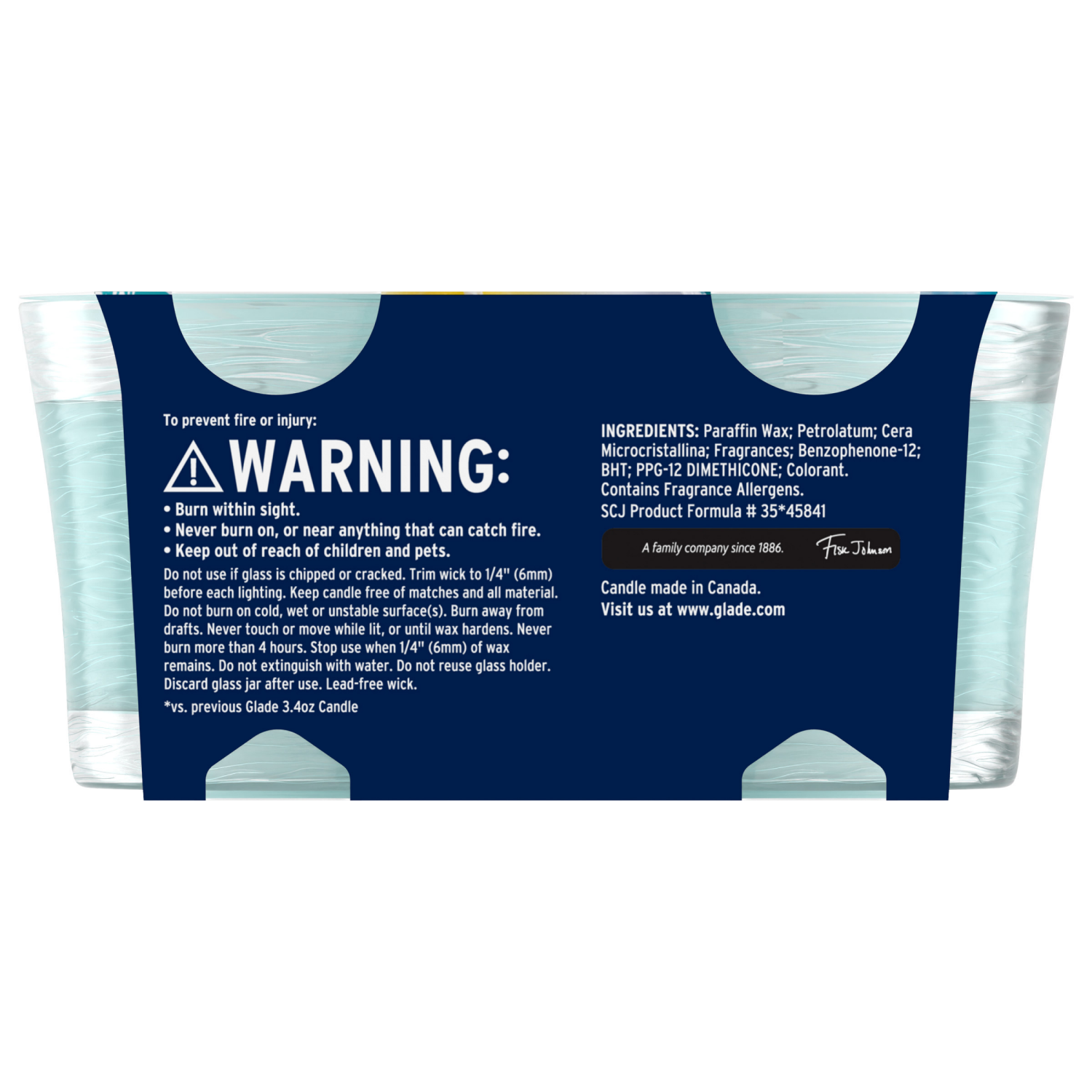 slide 2 of 8, Glade Single Wick Candle, Aqua Waves, 8.16 oz, 2 Count, 8.16 oz, 2 ct