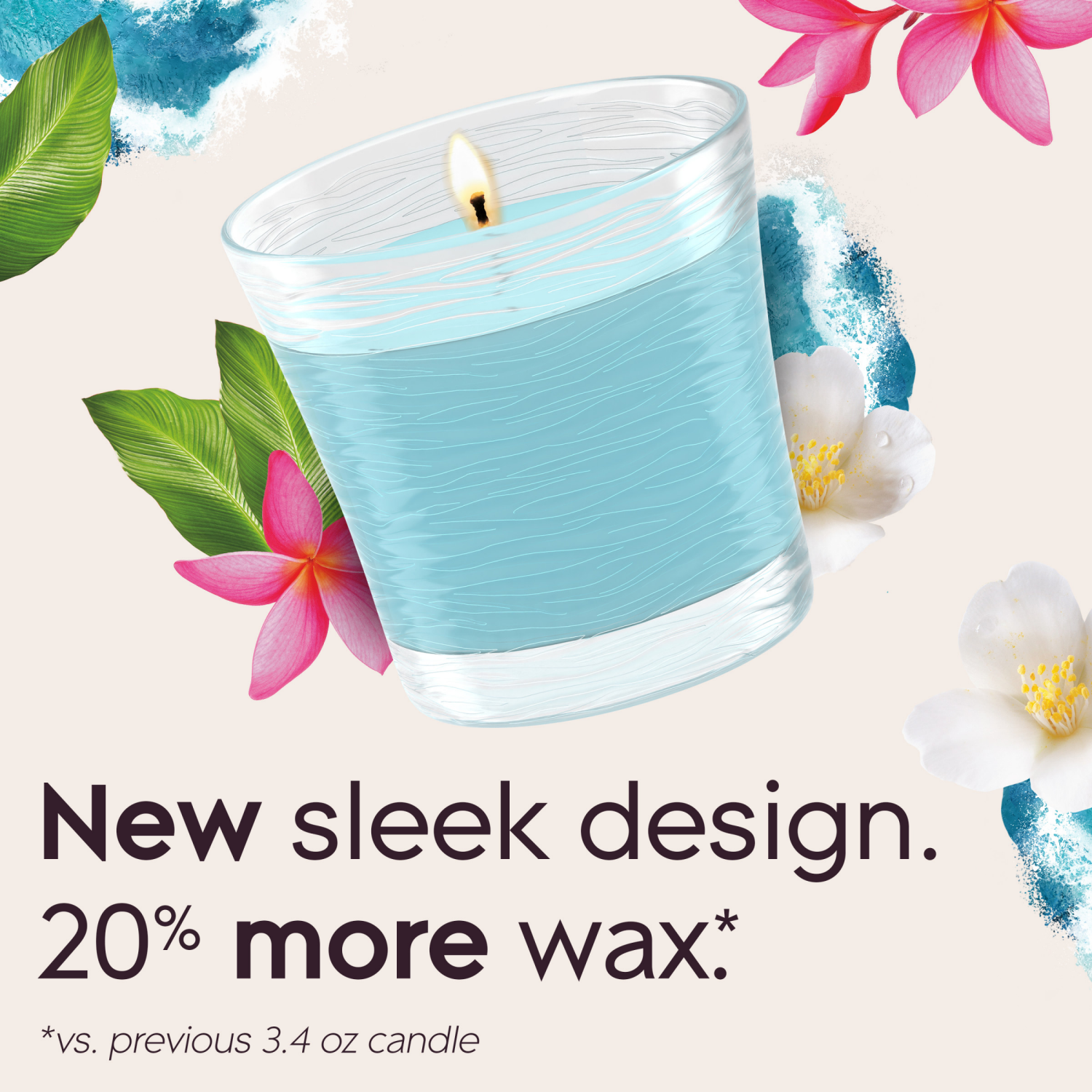 slide 4 of 8, Glade Single Wick Candle, Aqua Waves, 8.16 oz, 2 Count, 8.16 oz, 2 ct