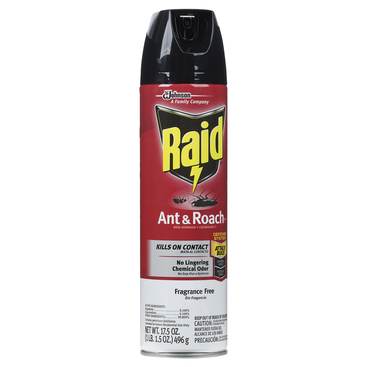 slide 6 of 7, Raid Ant and Roach Killer Fragrance Free - 17.5oz, 